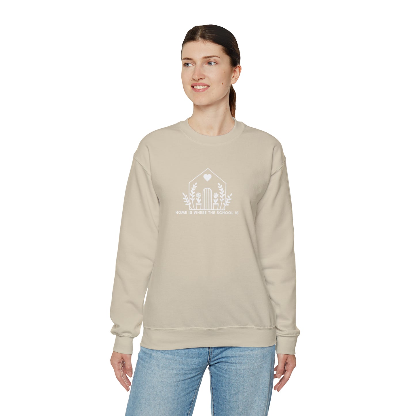 "Home is Where the School Is" Homeschool Mom Sweatshirt