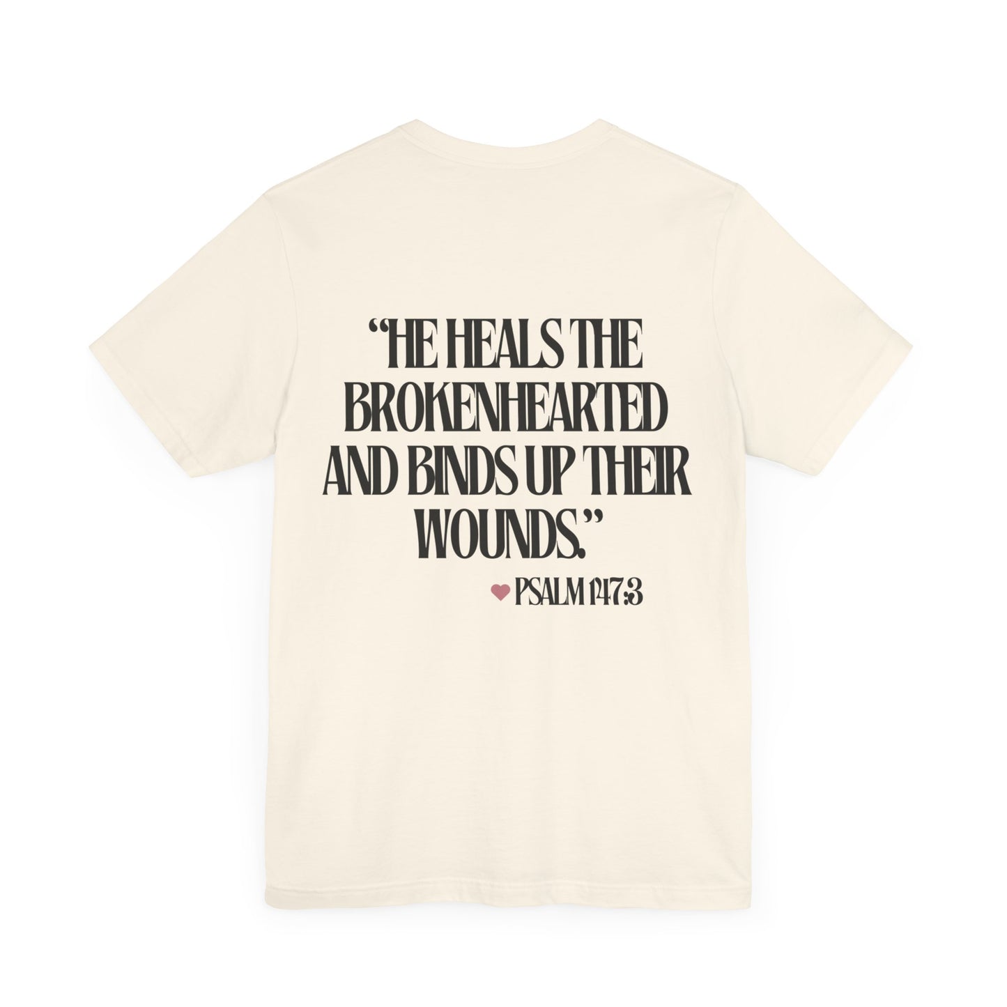 Mended Christian T-shirts for Women - Psalm 147:3 - Christian Mental Health Gifts - Cute Christian Tees