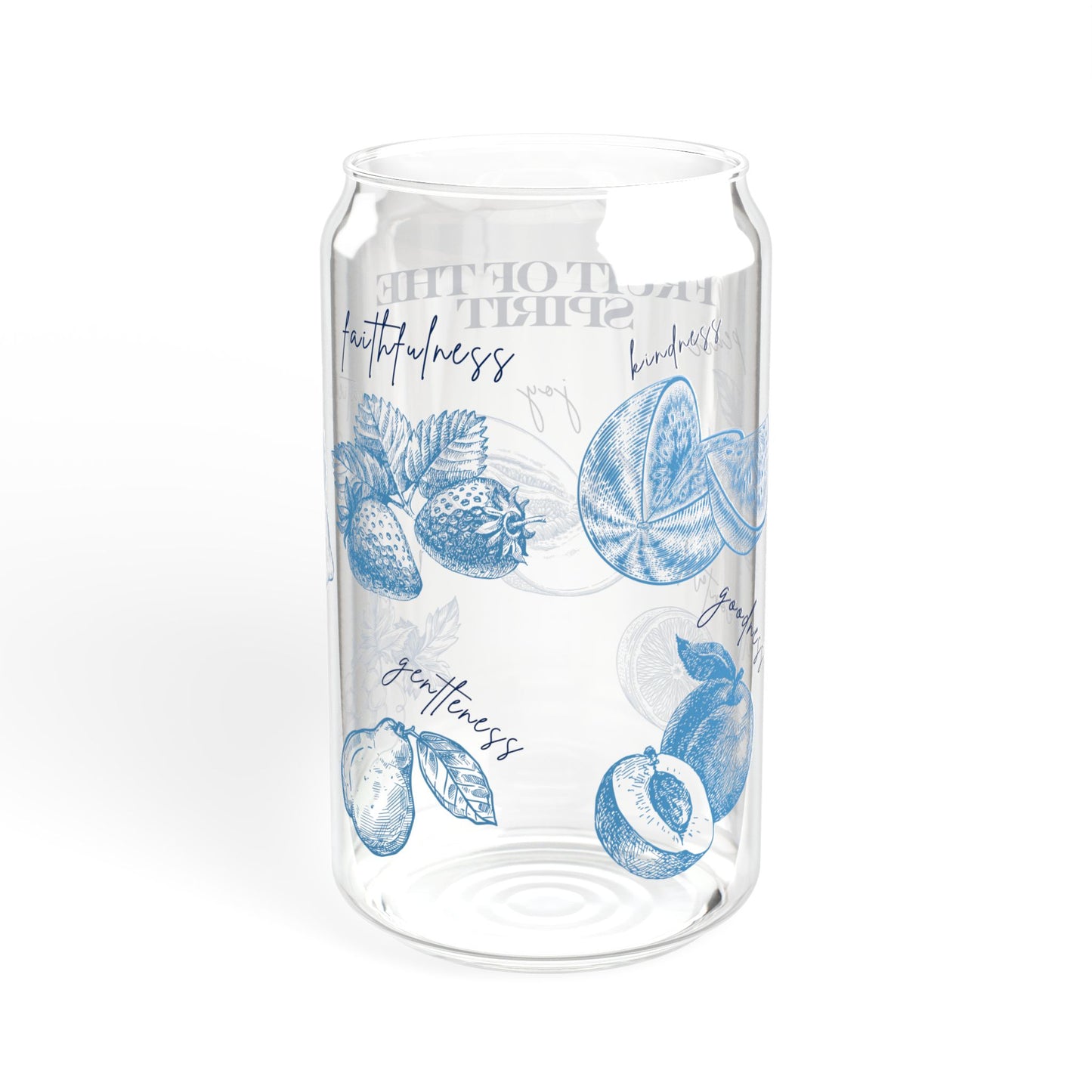 Super Cute Fruit of the Spirit Sipper Glass, 16oz - Perfect Gifts for Christian Women