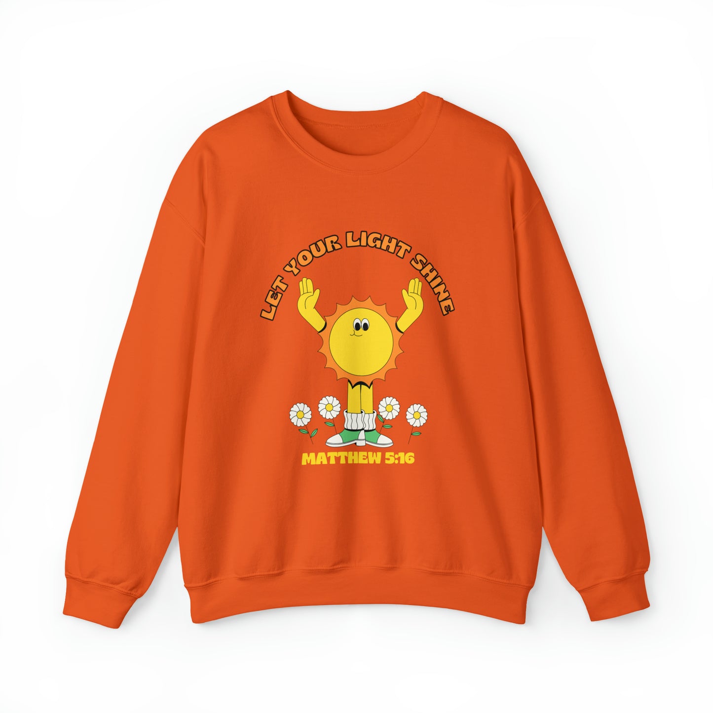 Let Your Light Shine Retro Sunny Sweatshirt - Funny Christian Sweatshirts for Women