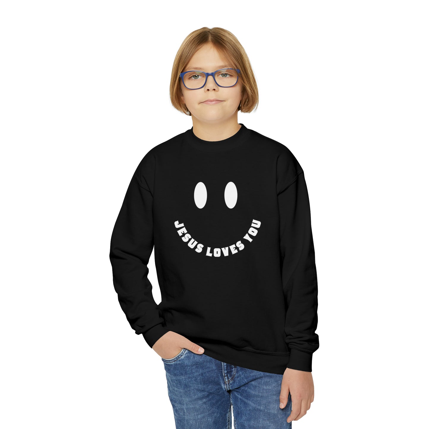 Smile Jesus Loves You Kids - Christian Sweatshirts for Kids - Christian Gifts for Kids