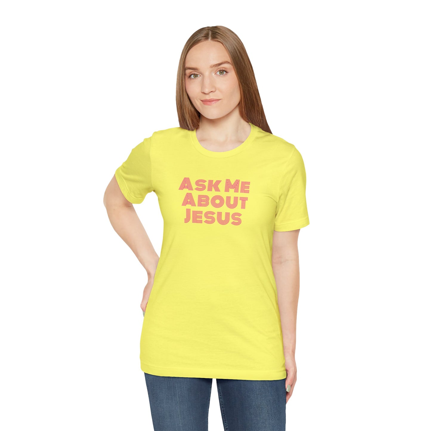 Ask Me About Jesus - Women's Christian T-Shirt - Spread the Word