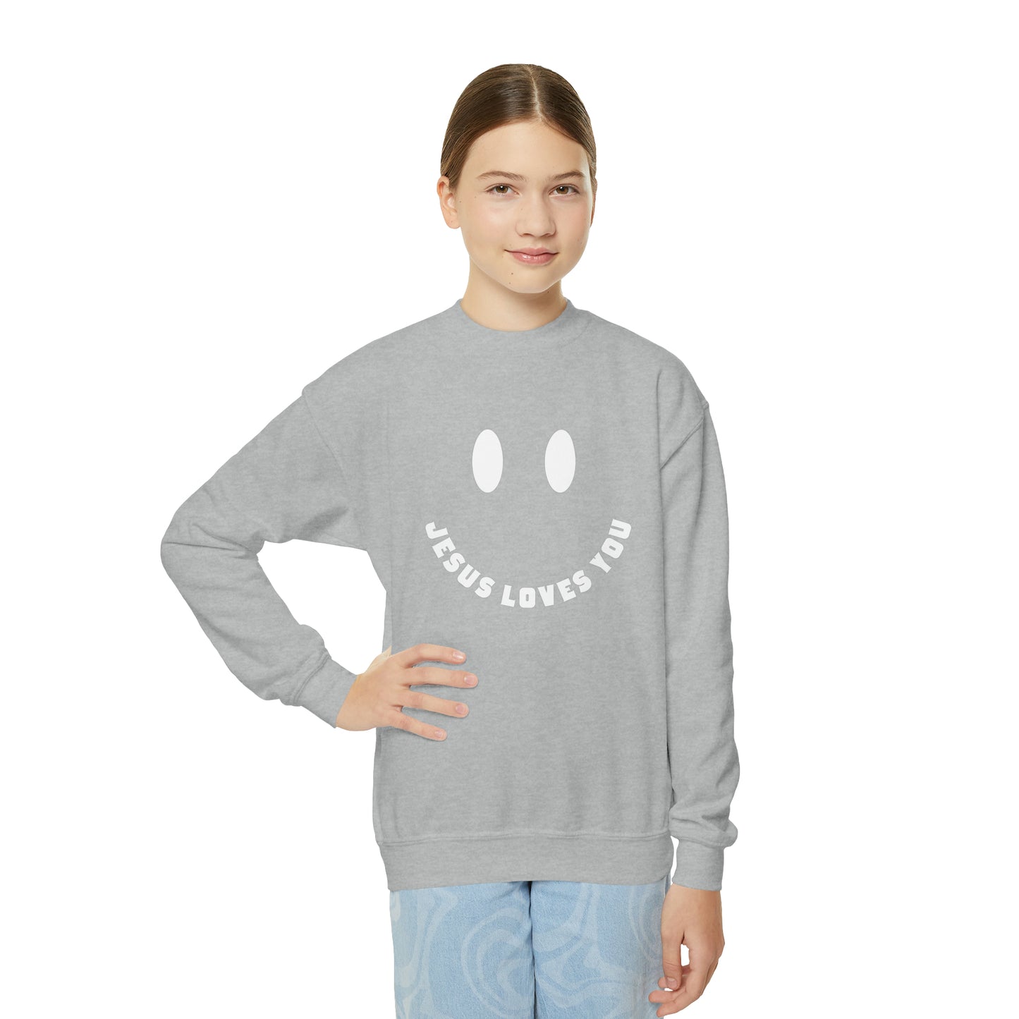 Smile Jesus Loves You Kids - Christian Sweatshirts for Kids - Christian Gifts for Kids