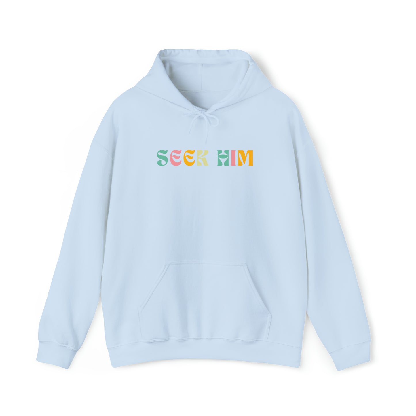 Seek Him - God is Not Far - Christian Hoodies for Teens - Gospel Apparel Acts 17:27-28 Gifts for Christian Teens