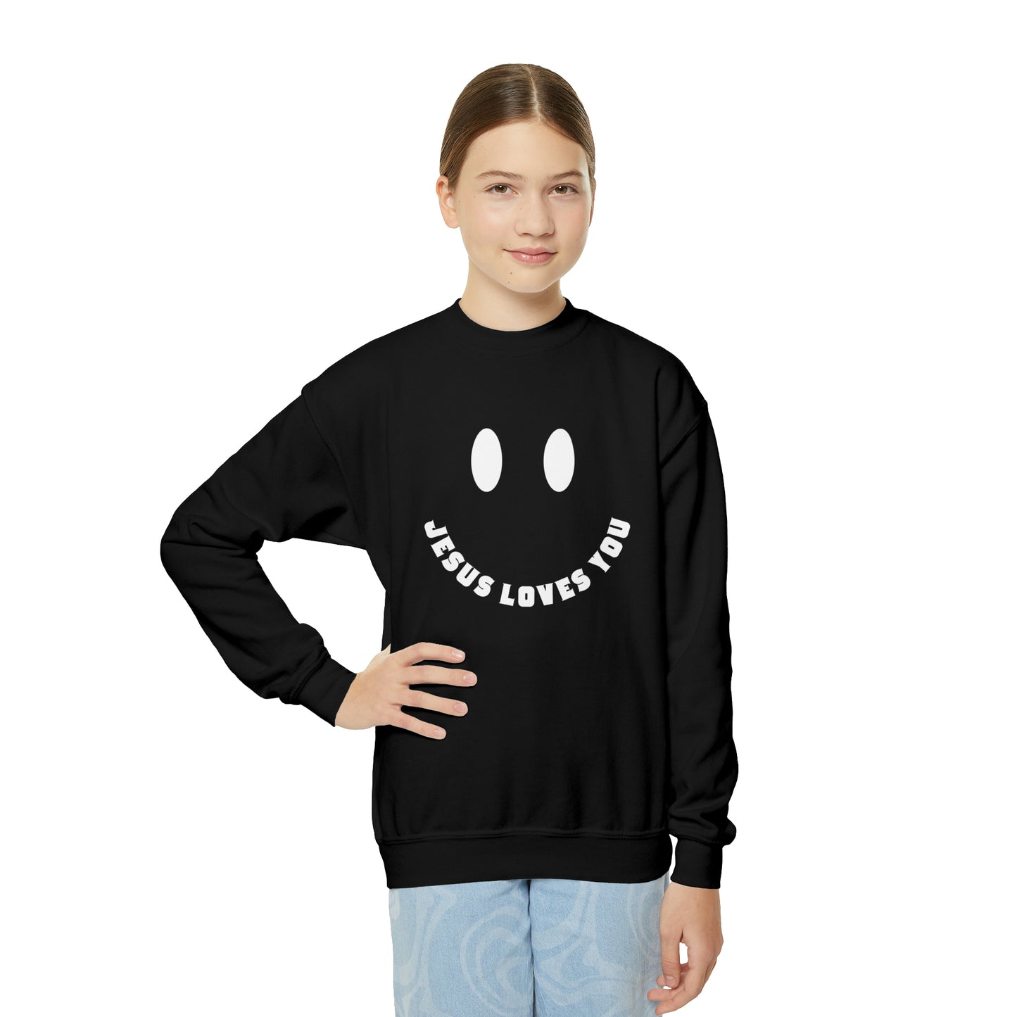 Smile Jesus Loves You Kids - Christian Sweatshirts for Kids - Christian Gifts for Kids