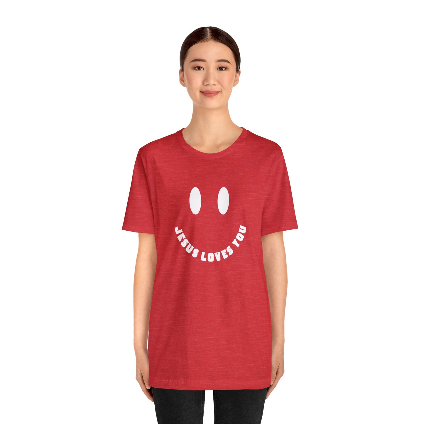 Smile Jesus Loves You - Christian T-shirt for Girls - Share the Love of Jesus - gifts for Christian teen girls