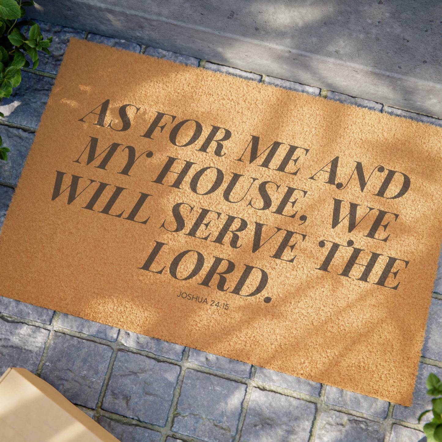 Christian House Warming Gift - As For Me and My House We Will Serve the Lord - Doormat Gift 24x16