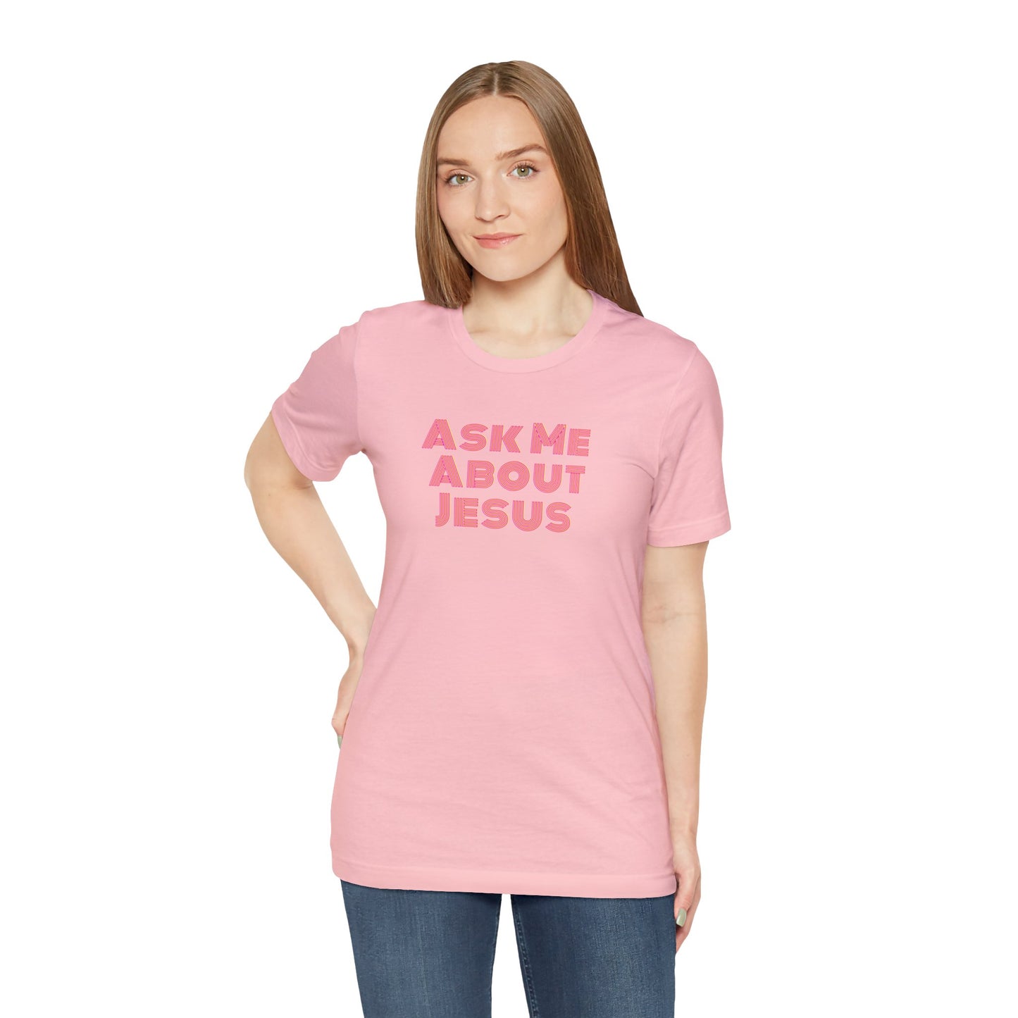 Ask Me About Jesus - Women's Christian T-Shirt - Spread the Word