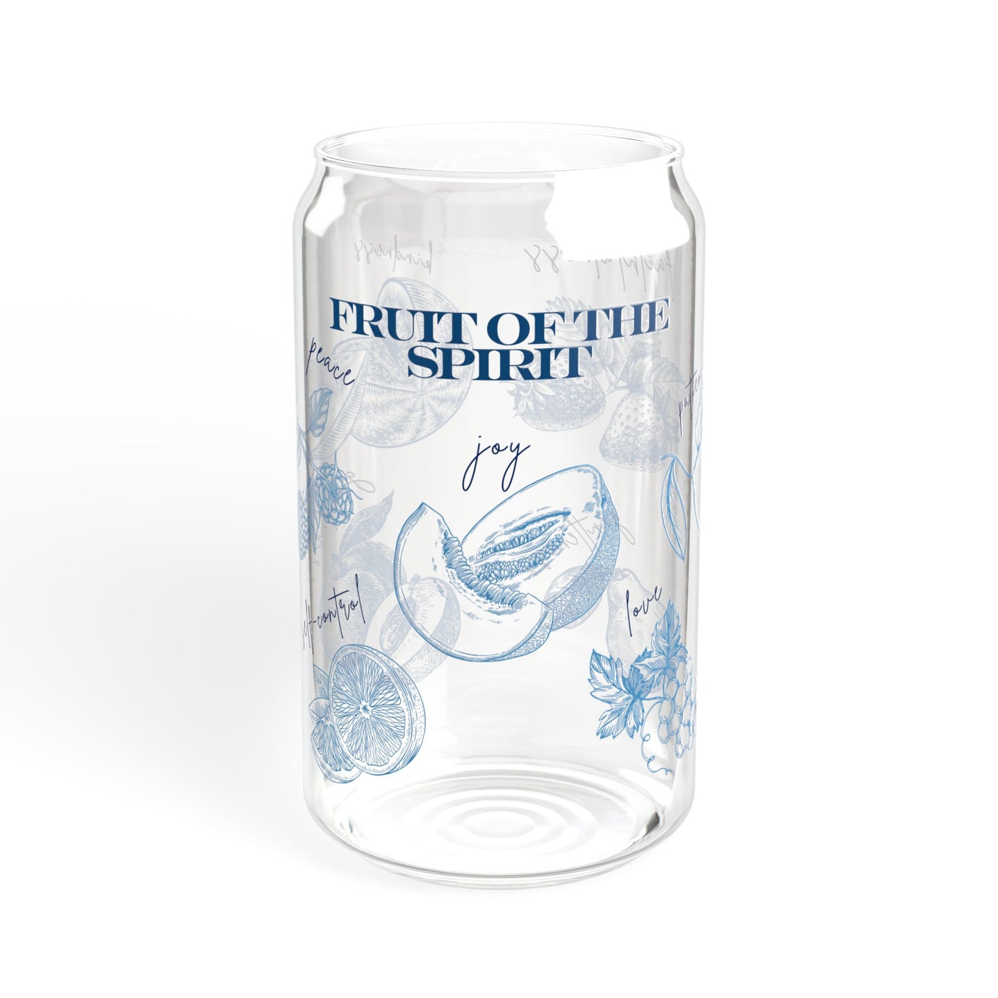 Super Cute Fruit of the Spirit Sipper Glass, 16oz - Perfect Gifts for Christian Women