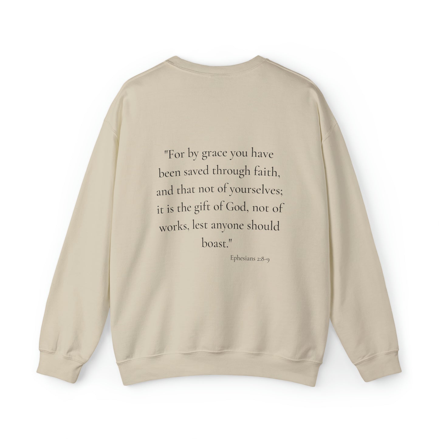 Saved By Grace Through Faith - Christian Sweatshirt for Women and Girls - Gifts for Christian Girl and Women