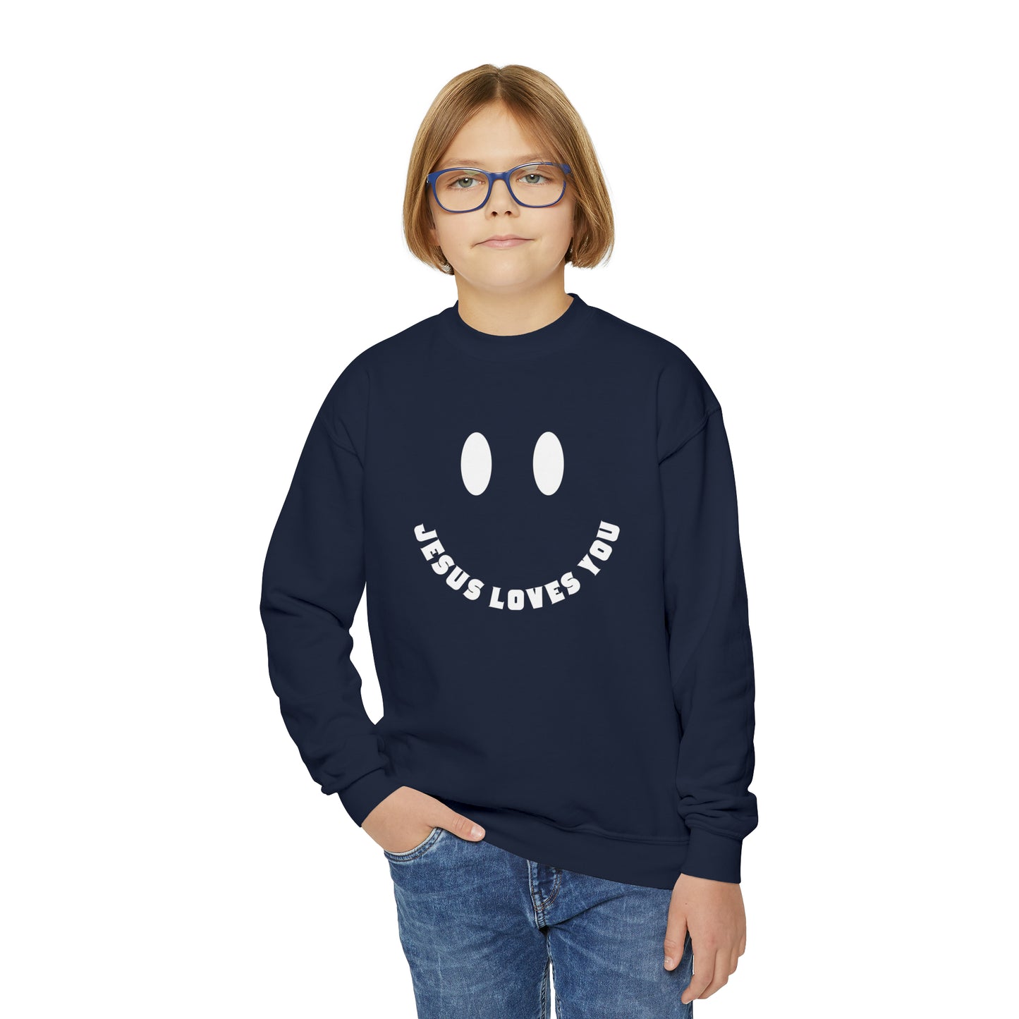 Smile Jesus Loves You Kids - Christian Sweatshirts for Kids - Christian Gifts for Kids