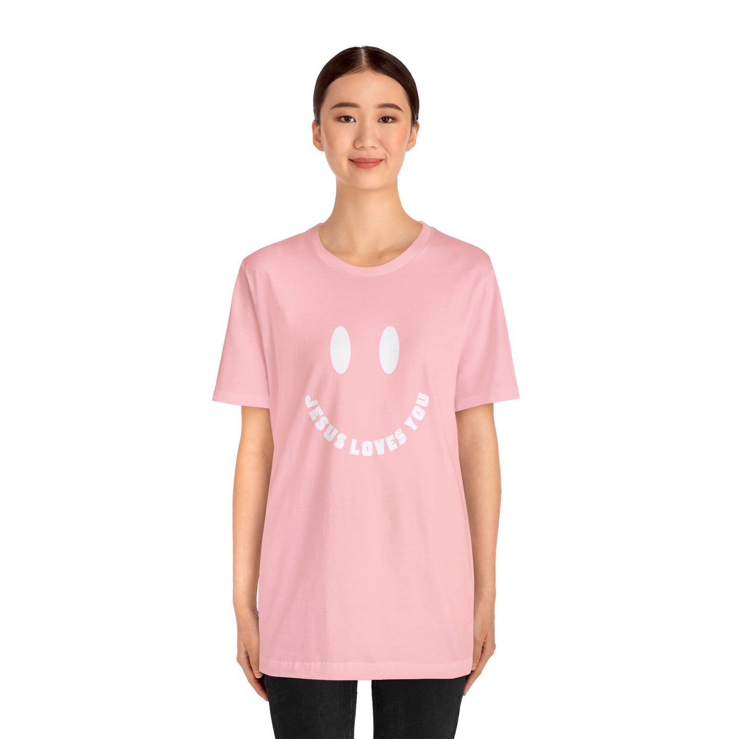 Smile Jesus Loves You - Christian T-shirt for Girls - Share the Love of Jesus - gifts for Christian teen girls