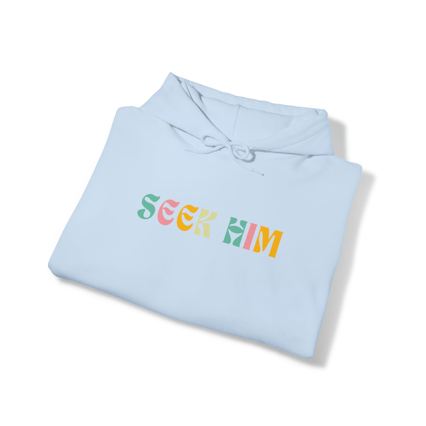 Seek Him - God is Not Far - Christian Hoodies for Teens - Gospel Apparel Acts 17:27-28 Gifts for Christian Teens