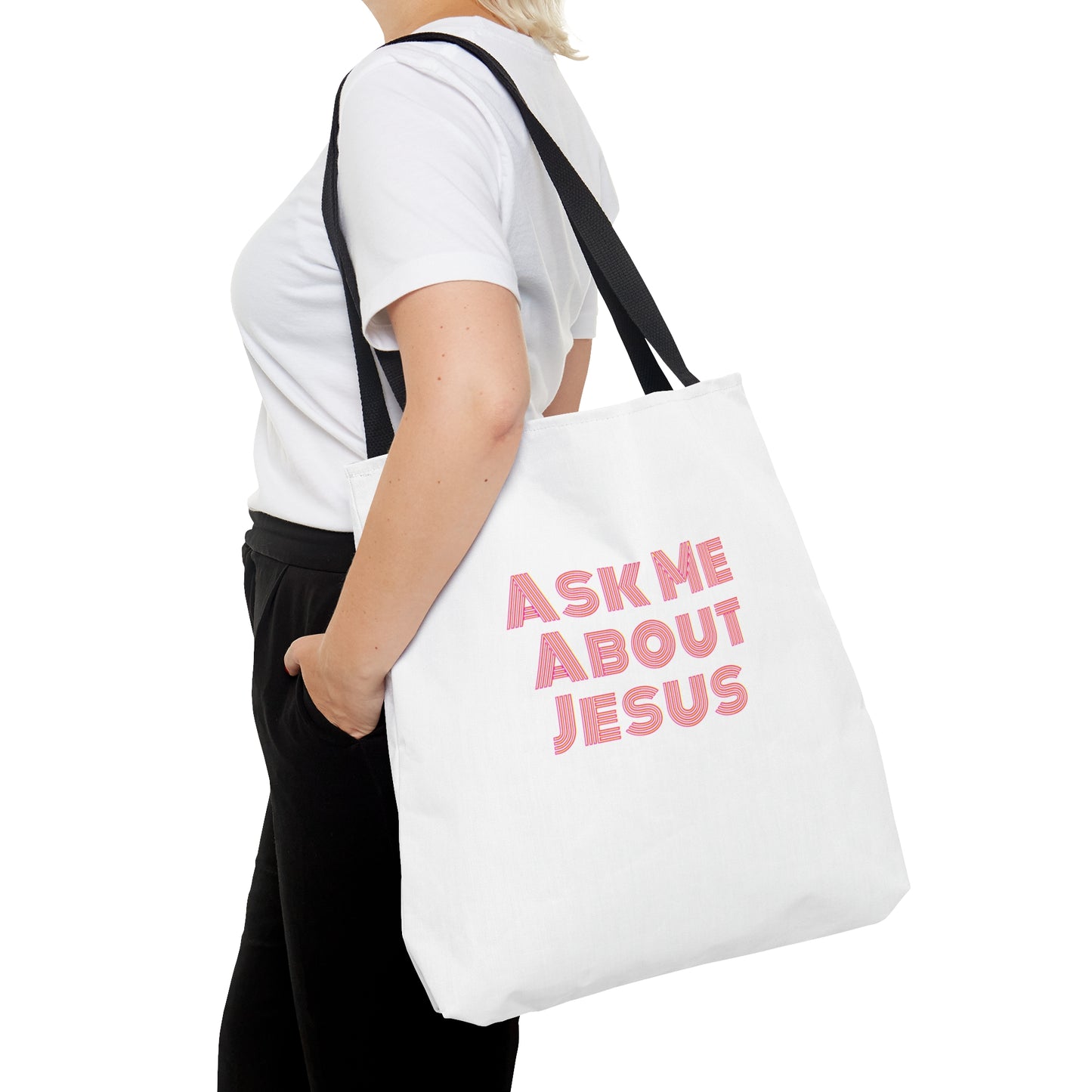 Ask Me About Jesus Christian - Tote Bag