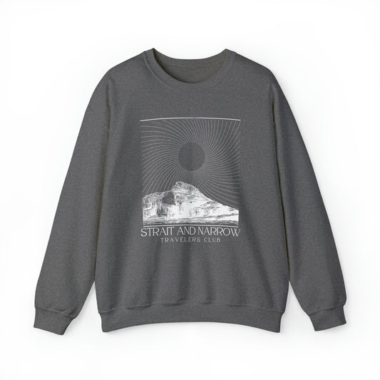 Strait and Narrow Travelers Club - Christian Men's Sweatshirt Matthew 7:14 - Christian Sweatshirt Gifts