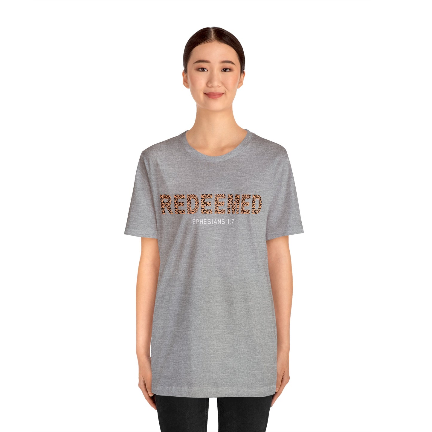 Redeemed Christian Women's T-shirt - Christian Gifts for Women - Animal Print Gifts for Christian Mom - Gifts for Christian Women