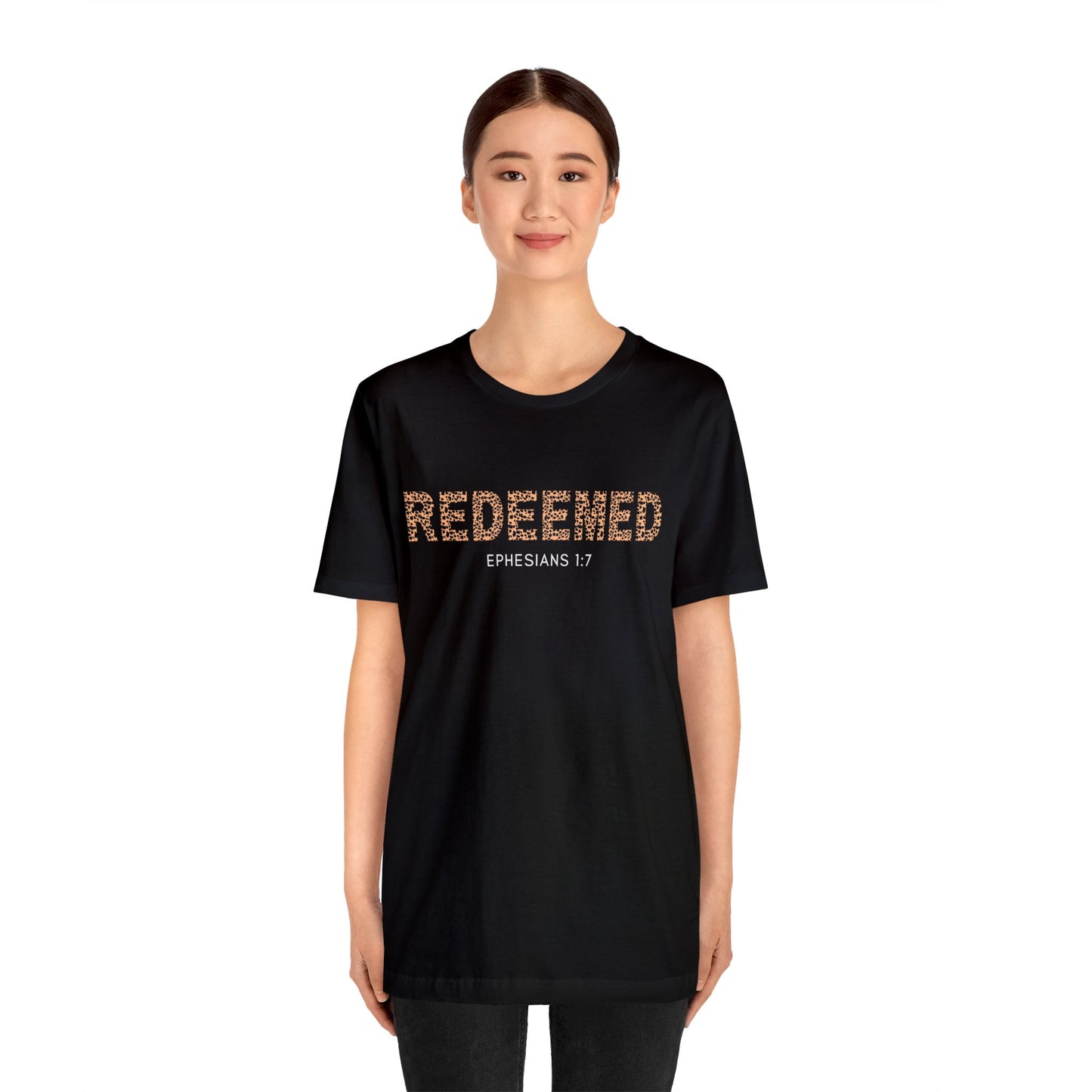 Redeemed Christian Women's T-shirt - Christian Gifts for Women - Animal Print Gifts for Christian Mom - Gifts for Christian Women