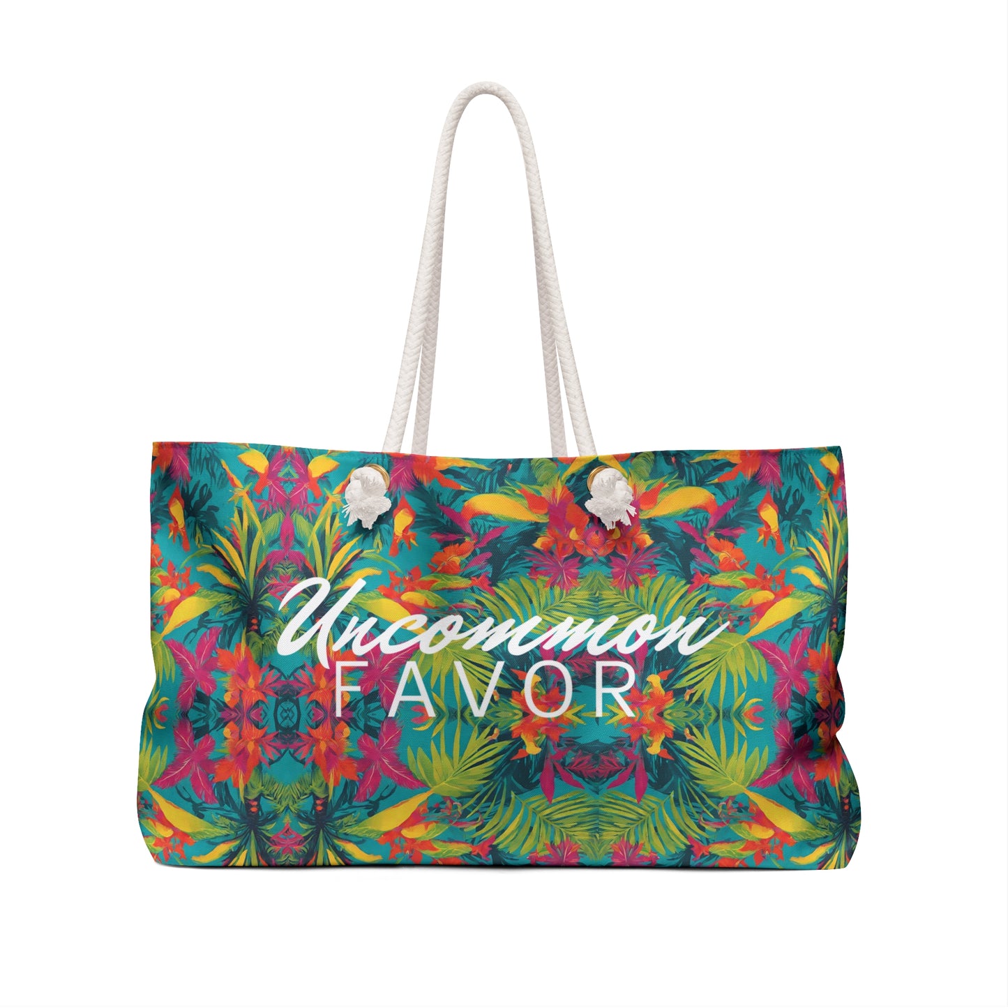 Uncommon Favor Tropical Blessed Christian Weekender Bags - Gifts for Christian Women - Fun Gifts for Christians