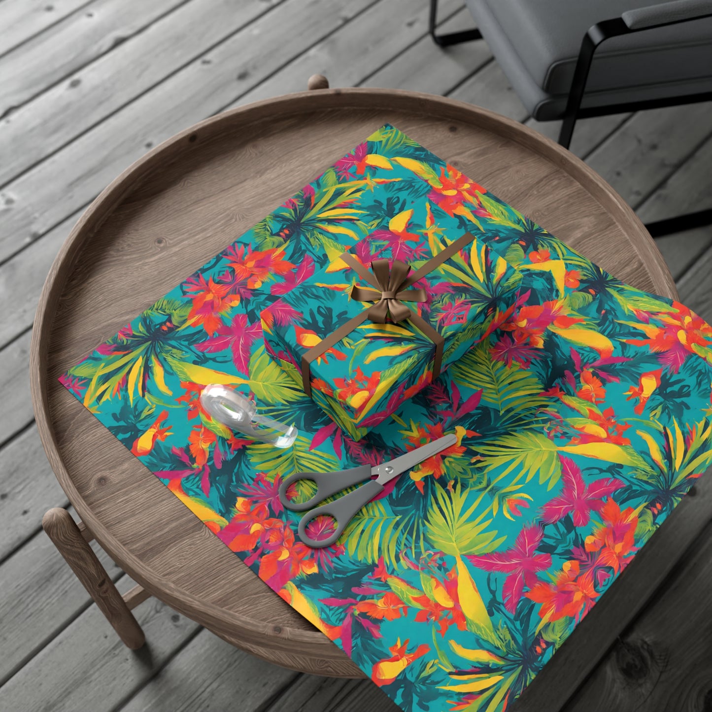 Eco-Friendly Tropical Wrapping Paper - Colorful Unique Gift Wrap for Christmas